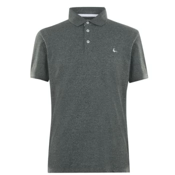 image of Jack Wills Langold Jaspe Pique Polo - Dark Green