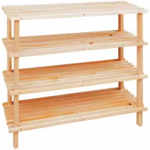 4 Tier Wooden Shoe Rack - Premier Housewares