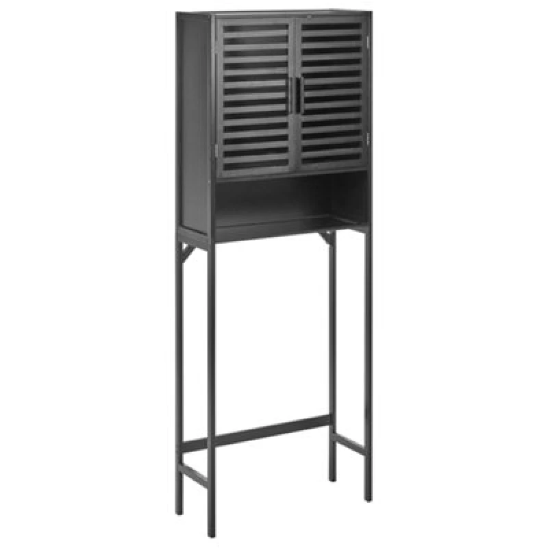 Image of Beliani Bathroom Cabinet Okarche Bamboo Wood 63cm Black