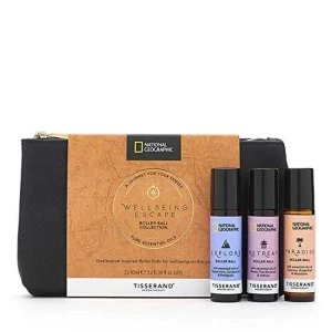 Image of Tisserand Aromatherapy National Geographic Wellbeing Escape Roller Ball Collection (3x10ml)