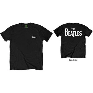 Image of The Beatles - Drop T Logo (Front and Back) Mens X-Large T-Shirt - Black