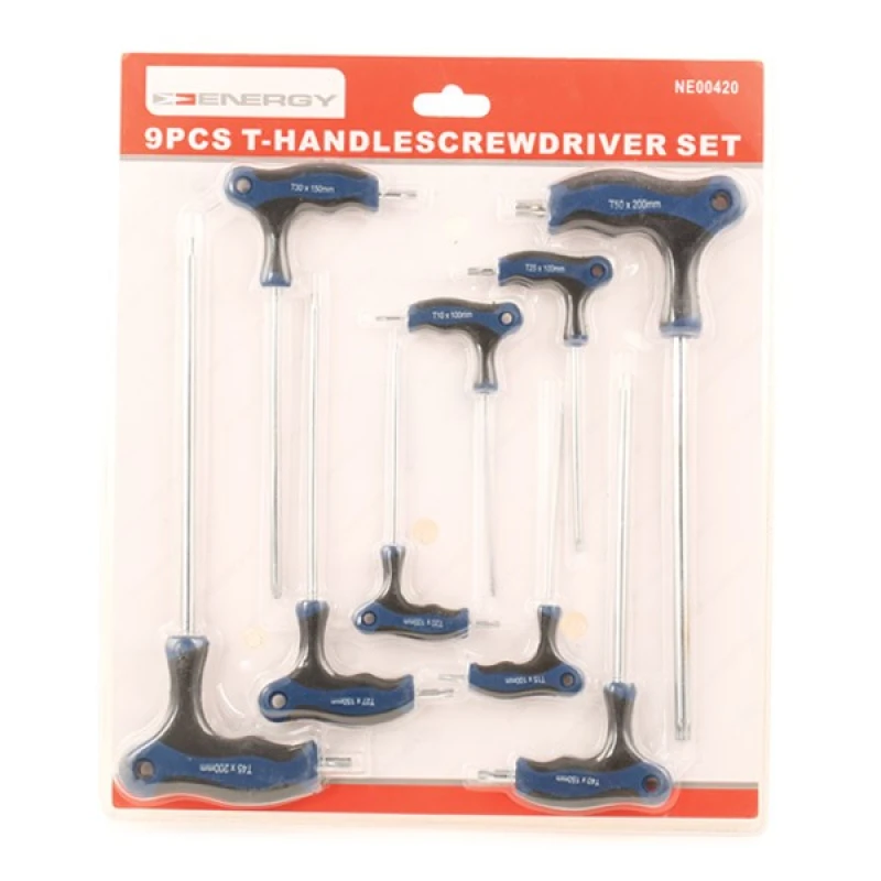 Image of ENERGY NE00420 Angled Screwdriver Set Number of tools: 9, Spanner Size: T50 Angled Screwdriver Set (6627)