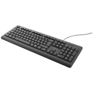 Image of Trust TK-150 Corded Keyboard German, QWERTZ Black Numeric keypad