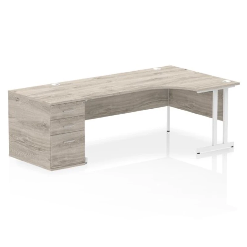 Image of Dynamic Office Solutions Impulse 1800mm Cantilever Right Crescent Desk Workstation I004139