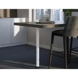 image of Rothley - Matt White Stainless Steel Table & Worktop Leg 870mm x 60mm - White