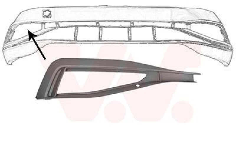 Image of VAN WEZEL Bumper grill VAN WEZEL 5749596