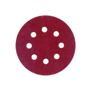 image of 125mm Sanding Discs, 120 Grit 8 Hole (10 Pack)