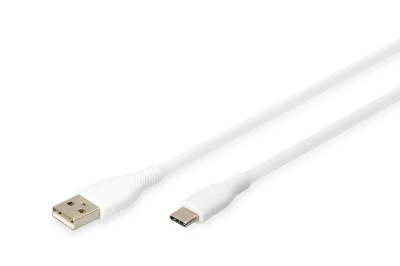 Image of Digitus USB-C silicone connection cable. 0.5m. white