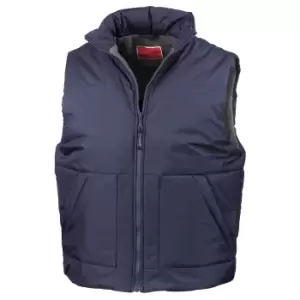 Image of Result Fleece Lined Bodywarmer Water Repellent Windproof Jacket (2XL) (Navy Blue)