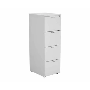 image of TC Office Deluxe 4 Drawer Filing Cabinet A4 Height 1365mm, White