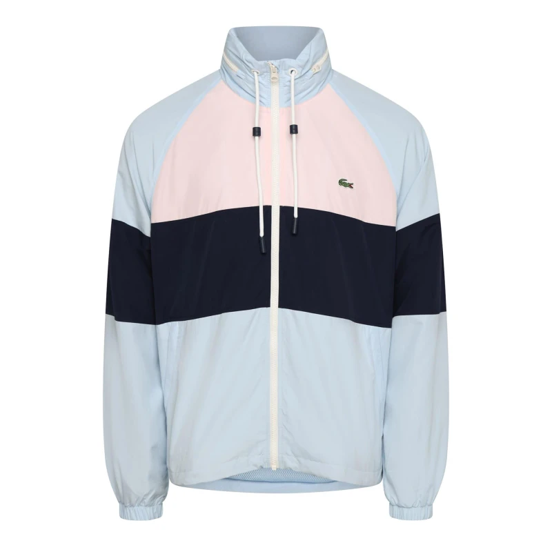 Image of Lacoste Water-Repellent Colour-Block Jacket Navy male S/M