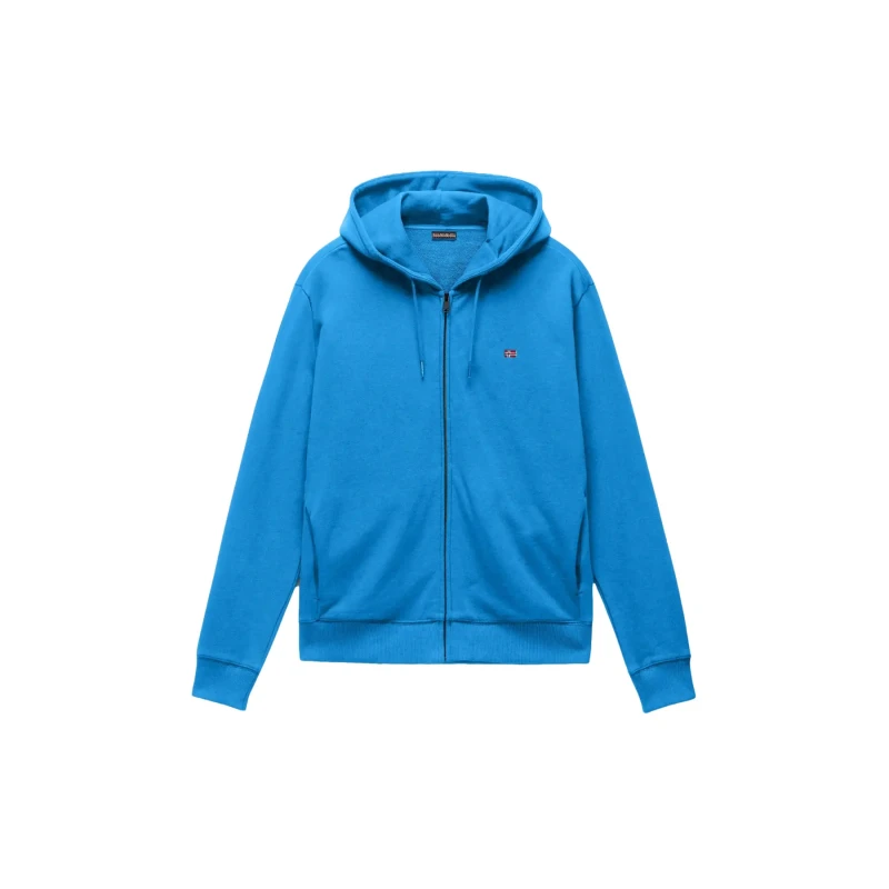 Image of Hooded sweatshirt with zip fastening Napapijri Balis French Terry Bleu Male XS