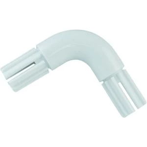 Image of Wickes Interior Wardrobe Rail Elbow - 19mm White