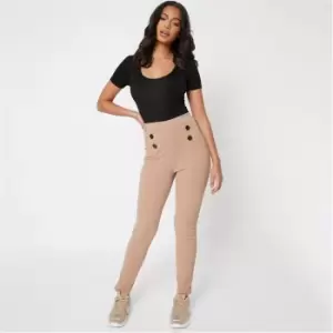 image of I Saw It First Tailored Slim Fit Trousers - Brown