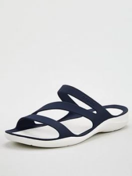 image of Crocs Swiftwater Flat Sandal Navy/White