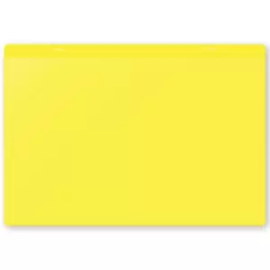 Image of Document pouches, self adhesive, A4 landscape, pack of 10, yellow