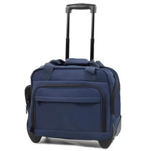 image of Members by Rock Luggage Essential Laptop Case on Wheels - Navy