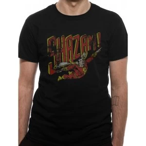 Image of Shazam - All The Heroes Distressed Mens Medium T-Shirt - Black