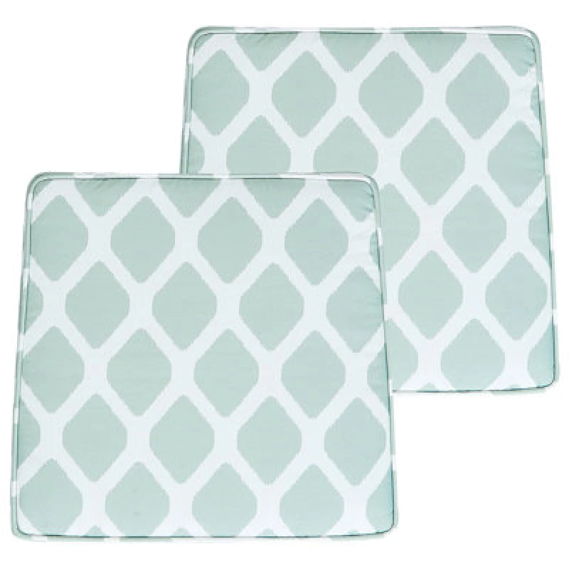 Image of Beliani Set Of 2 Garden Chair Cushions Terni 37 X 34cm Mint Green