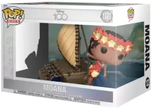 image of Moana Disney 100 - Moana (POP! Rides Super Deluxe) vinyl figure 1323 Funko Pop! multicolor