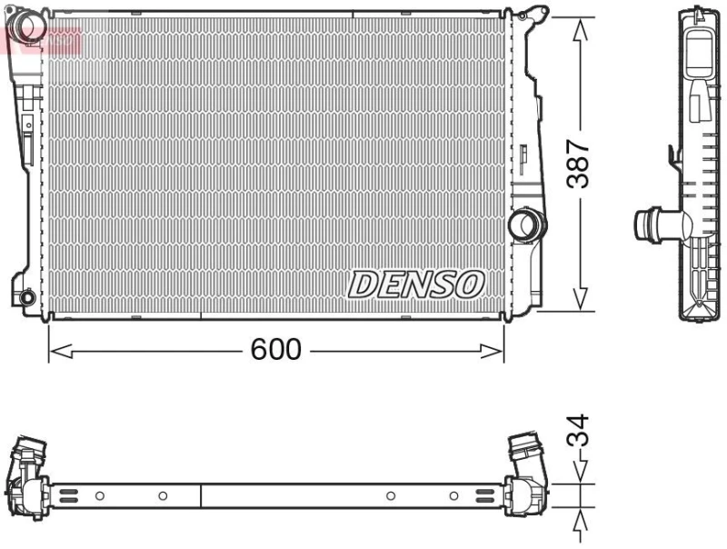 Image of DENSO Engine radiator DENSO DRM05006