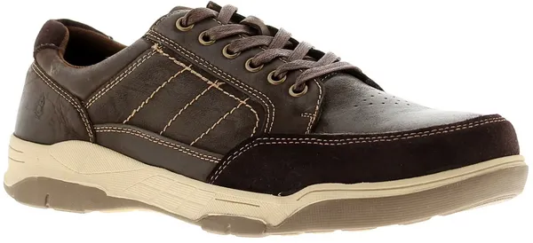 Image of Hush Puppies Mens Finley Wide Fit Shoes Trainers - UK 11 Brown male PS3321COF11