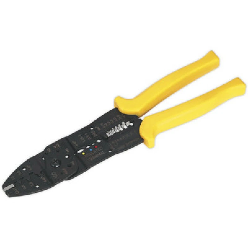Image of Loops 250mm Stripping & Crimping Tool - Insulated Handgrips - 3mm Steel Construction Metallics