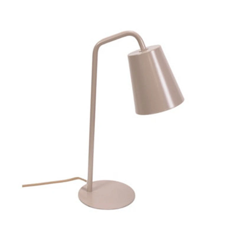 Image of ValueLights Bibi Arched Stem Metal Classic Table Lamp with LED Bulb Nude
