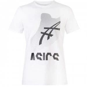 Asics Sneaker T Shirt Mens - White/Blk/Grey