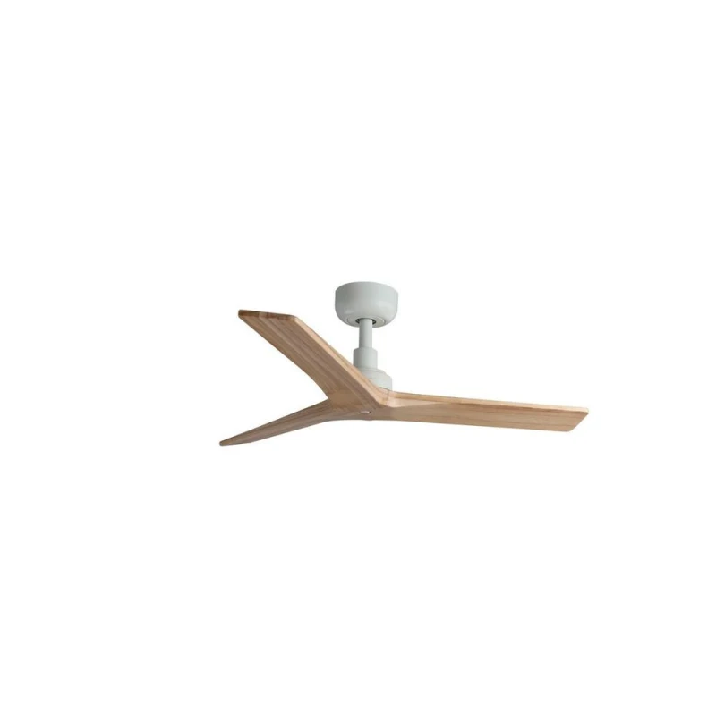 Image of Netlighting Klim Small White Light Pine Wood DC Ceiling Fan 6 Speed White Unisex