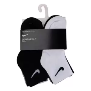 image of Nike 6 Pack of Trainer Socks Infants - Grey