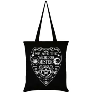 image of Grindstore We Are The Weirdos Mister Ouija Tote Bag (One Size) (Black) - Black