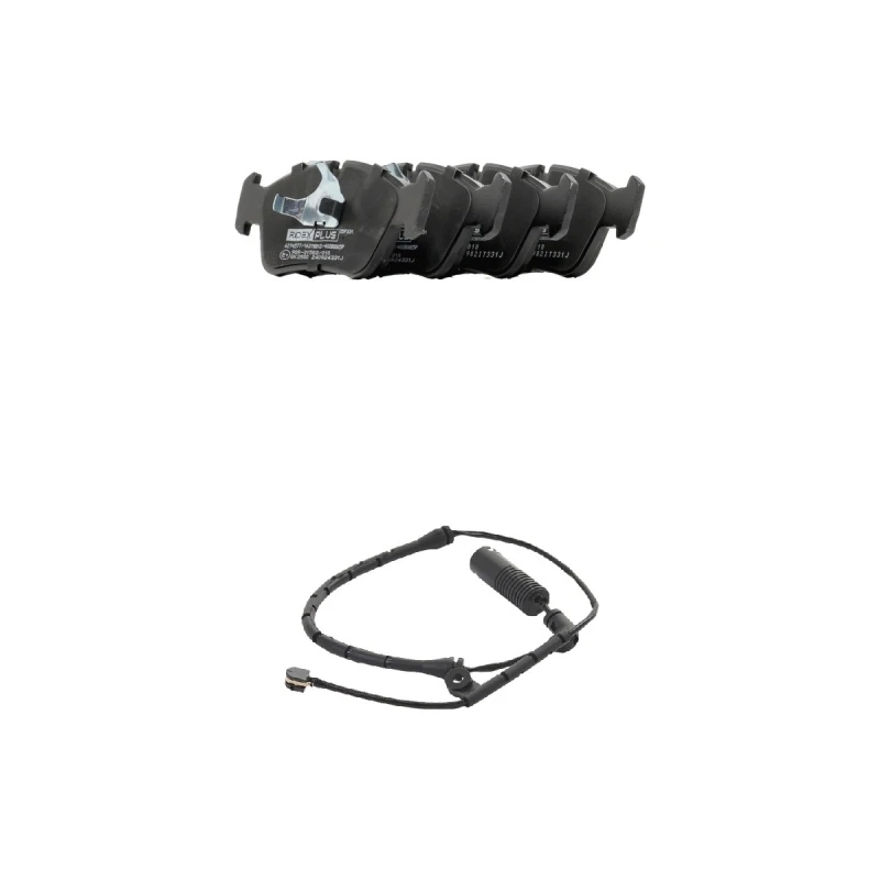 Image of RIDEX PLUS 402B1803P Brake pad set incl. wear warning contact, Photo corresponds to scope of supply Brake Pad Set,disc brake (402)