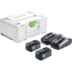 Image of Festool SYS Energy Set with 2x 5.2Ah Batteries, Charger & Case - N/A