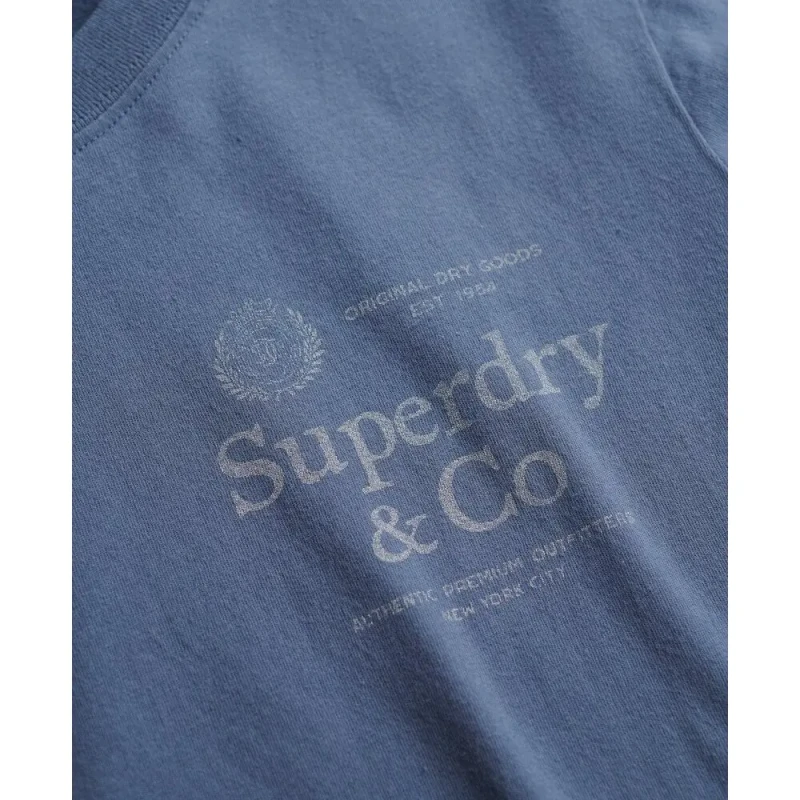 Image of Superdry Womens casual T-Shirt Superdry Casual Luxe Bleu Female XS