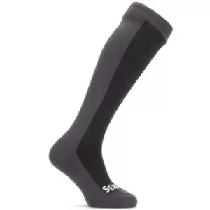 image of SealSkinz Waterproof Cold Weather Knee Length Socks Black/Grey Medium