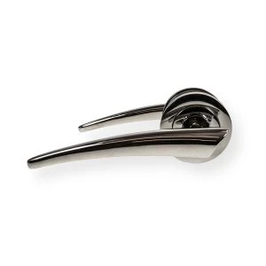 image of LocksOnline Horn Lever Door Handle on Round Rosette