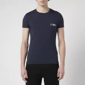 Image of Emporio Armani Mens 2-Pack Slim Fit T-Shirts - Marine - L