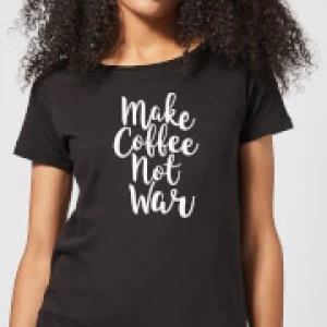 Image of Make Coffee Not War Womens T-Shirt - Black - 3XL - Black