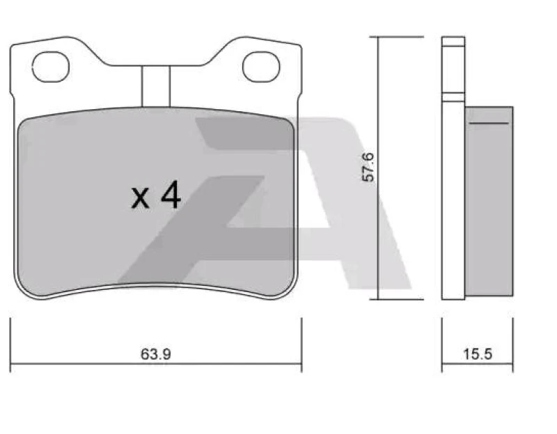 Image of AISIN Brake pad set AISIN BPPE-2008