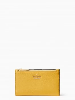 Image of Kate Spade New York Black street dot flapover purse Yellow