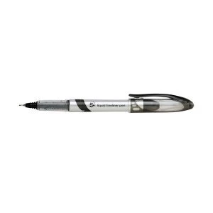 image of 5 Star Elite Fineliner Pen Liquid 0.8mm Tip 0.4mm Line Black Pack of 12