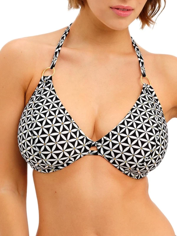 Image of Freya Womens Koh Tao Halterneck Bikini Top in Black Size: 38D Black Female 38D