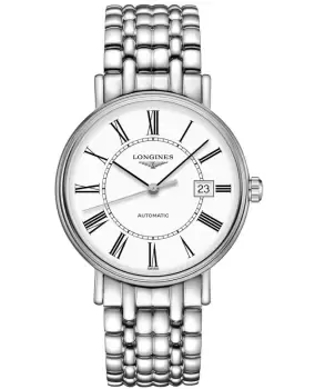 image of Longines Presence Automatic White Dial Stainless Steel Mens Watch L4.922.4.11.6 L4.922.4.11.6