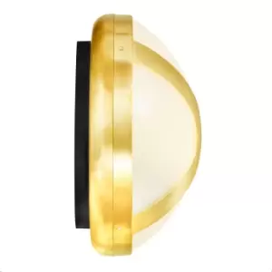 Image of Cross 25cm Outdoor Decorative Flush Brass, E27, IP54