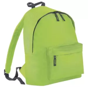 Image of Bagbase Junior Fashion Backpack / Rucksack (14 Litres) (One Size) (Lime/graphite)