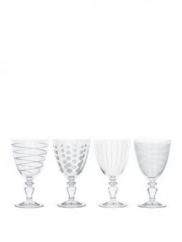 image of Cheers Goblet Wine Glasses ; Set Of 4