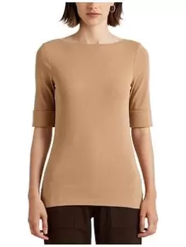 image of Lauren by Ralph Lauren Judy-elbow Sleeve-knit, Beige Size M Women