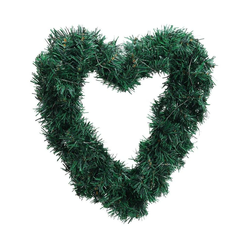 Image of LIFE IDEAS Heart-Shaped Door Garland with 3m Lights Green unisex One Size