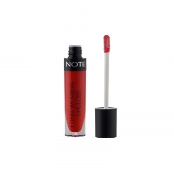 Image of Note Cosmetics Long Wearing Lip Gloss 6ml (Various Shades) - 21 Scarlet Red